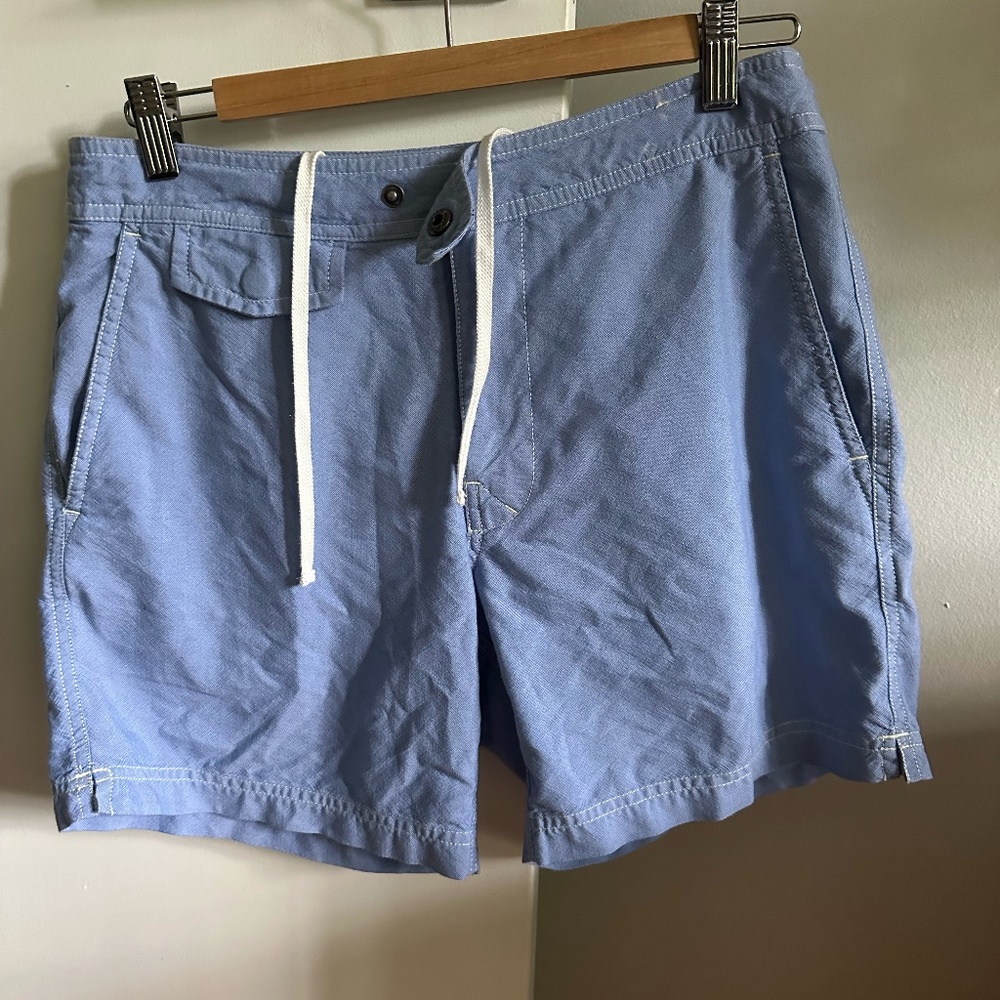 J. Crew Men’s Tab Swim Short. Size 30. Light Blue